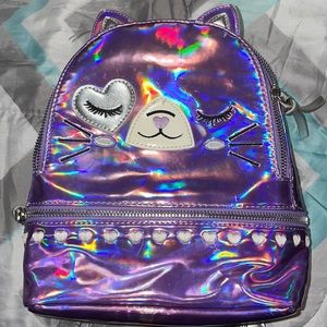 Purple cat backpack